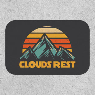 Clouds Rest Mountain Yosemite Retro Turquoise Patch
