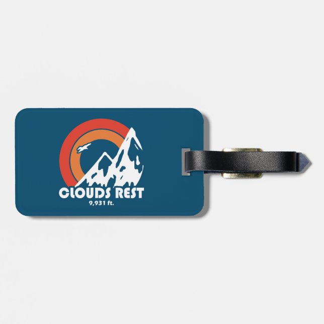 Clouds Rest Mountain Yosemite Sun Eagle Luggage Tag (Back Horizontal)