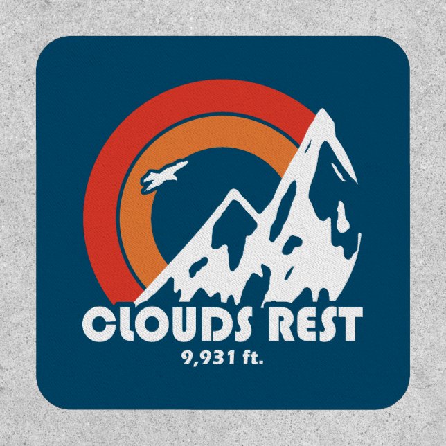Clouds Rest Mountain Yosemite Sun Eagle Patch (Front)