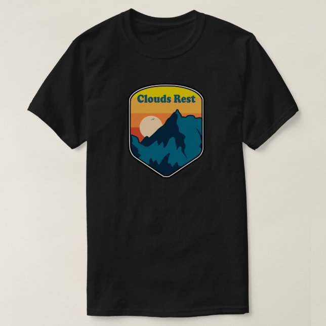 Clouds Rest Mountain Yosemite Sunrise T-Shirt (Design Front)