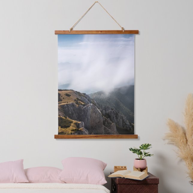 Clouds rolling over mountains hanging tapestry (Bedroom)