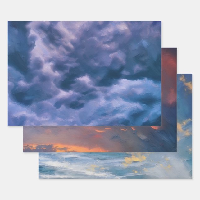 Clouds Sky Art Wrapping Craft Paper (Set)
