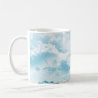 Clouds sky cartoon vector images coffee mug