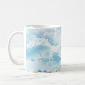 Clouds sky cartoon vector images coffee mug
