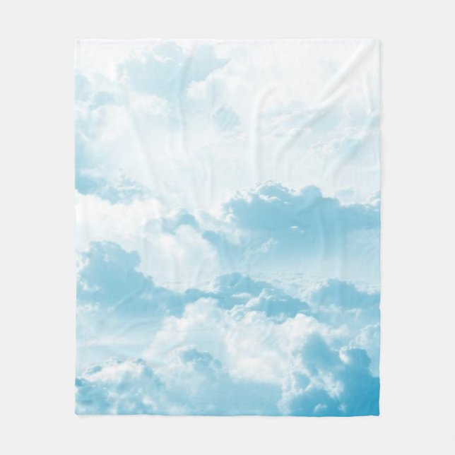 Clouds sky cartoon vector images fleece blanket (Front)