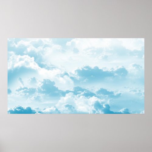 Clouds sky cartoon vector images poster