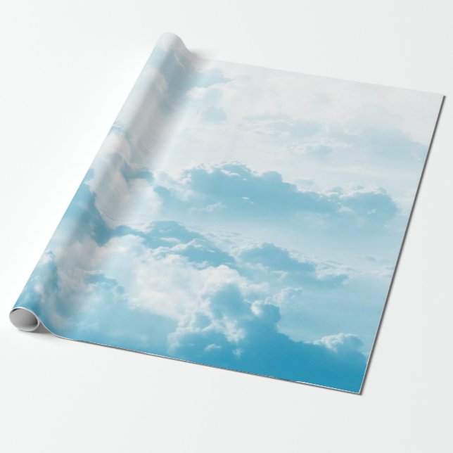Clouds sky cartoon vector images wrapping paper (Unrolled)