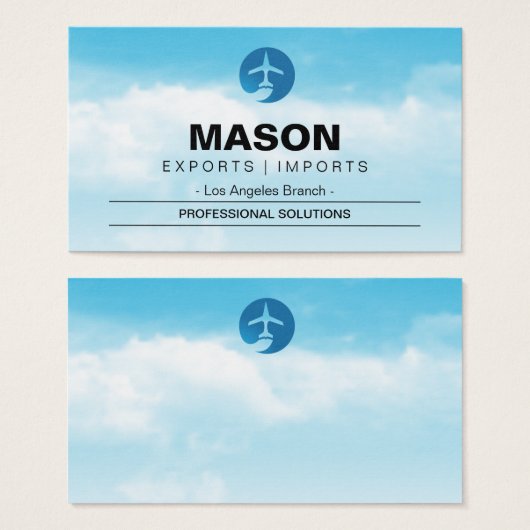 Clouds Sky | Flying Airplane (Front & Back)