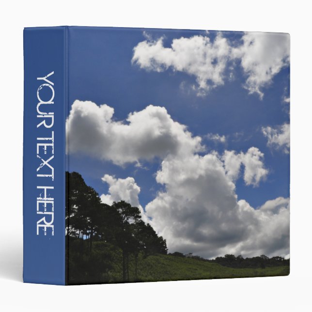 Clouds Sky Landscape Nature 3 Ring Binder (Front/Spine)