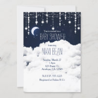 Clouds Starry Night Sky Celestial Invitations