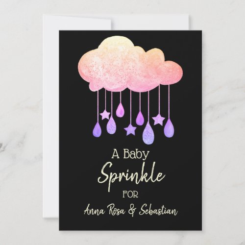 *~*  Clouds Stars Rain Drops Sprinkle Invitation