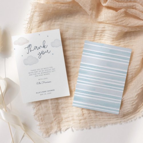 Clouds Stars Stripes Thank You Card