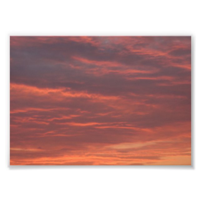 Clouds Sunrise Blurry  Photo Reproduction Print (Front)