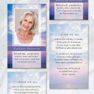 Clouds Sunset Memorial Card