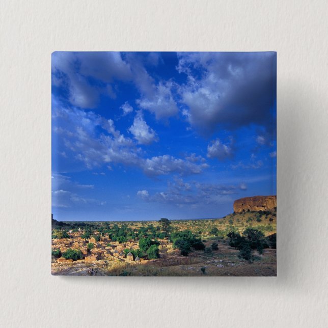 Clouds sweeping across the sky over the button (Front)