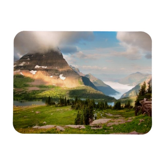 Clouds Sweeping Through Mountains Magnet (Horizontal)