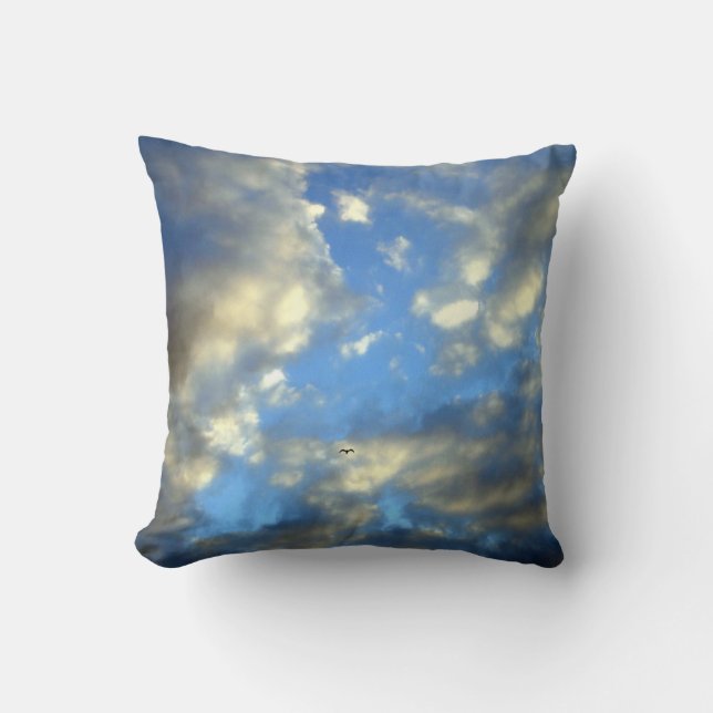 Clouds Throw Pillow (Front)