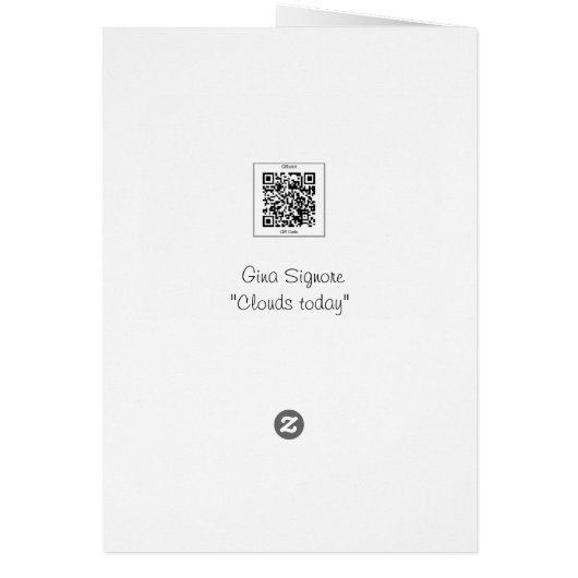 Clouds today, Sunflower card, nature photography (Back)