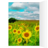 Clouds today, Sunflower card, nature photography Cards (Inside (Left))