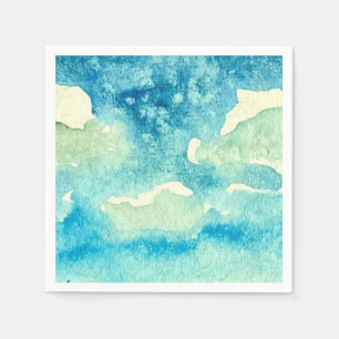 Clouds Watercolor Art Napkins