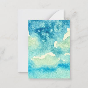 Clouds Watercolor Art Note Card