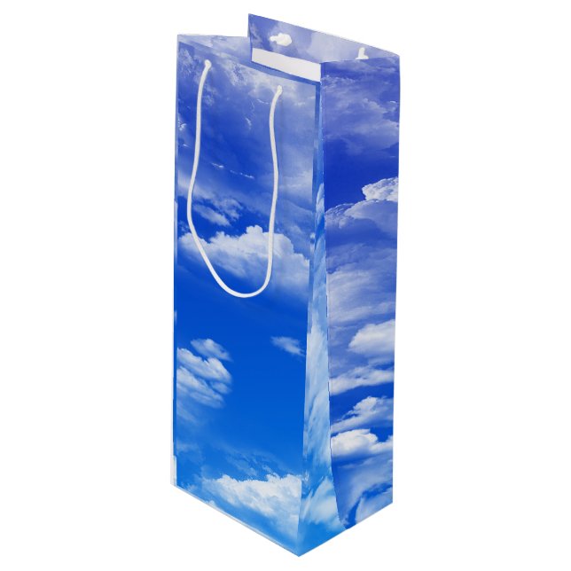 Clouds Wine Gift Bag (Front Angled)