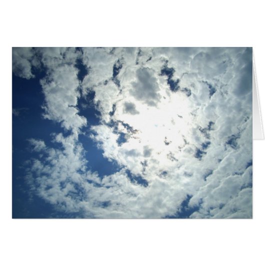 Clouds with a gorgeous sunbreak cards (Front Horizontal)