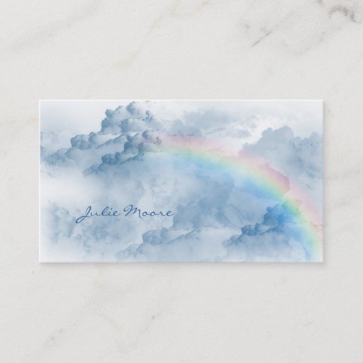 Customizable Clouds with Rainbow Personal Business Card