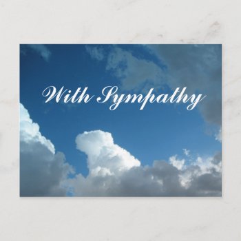 Clouds With Sympathy Postcard by DonnaGrayson_Photos at Zazzle