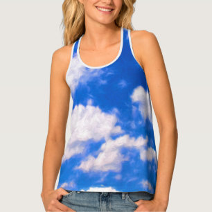 Clouds Women's All-Over Print Racerback Tank Top