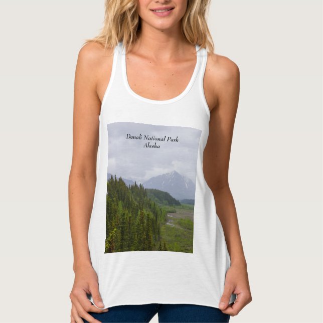 Cloudy At Denali Tank Top (Front)
