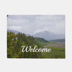Cloudy At Denali Welcome Doormat