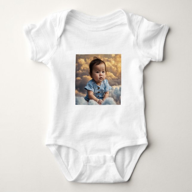cloudy baby  baby bodysuit (Front)