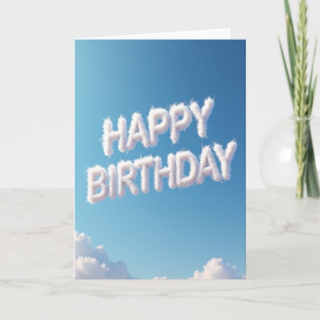 Cloudy Birthday Card (Front)