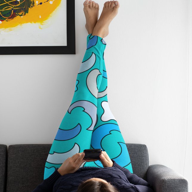 Cloudy Blue Moon Leggings (Creator Uploaded)