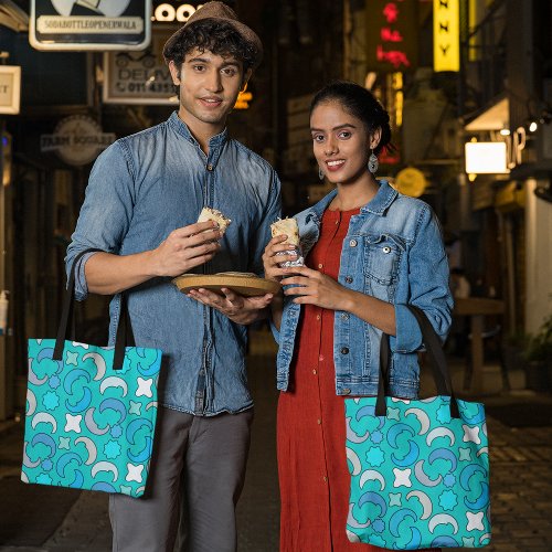 Cloudy Blue Moon Tote Bag