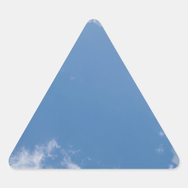 Cloudy Blue Sky BackgroundTriangle Sticker (Front)