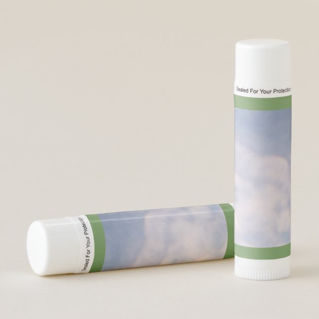 Cloudy Blue Sky Spearmint Flavored Lip Balm (Front)