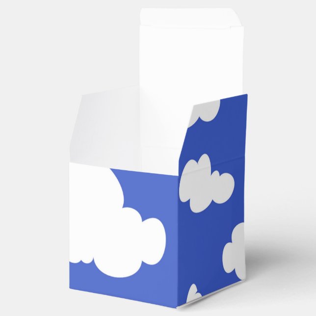 Cloudy Blue Sky White Clouds Dreamy Clouding Favor Boxes (Opened)