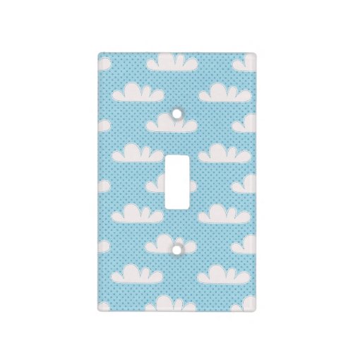 Cloudy Clouds Dotty Sky Pattern Light Switch Cover