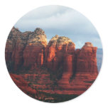 Cloudy Coffee Pot Rock in Sedona Arizona Classic Round Sticker