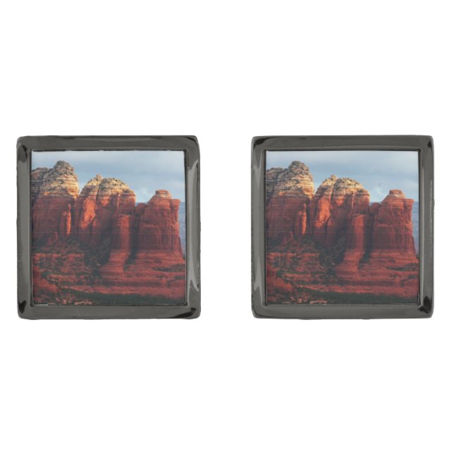 Cloudy Coffee Pot Rock in Sedona Arizona Cufflinks (Front)
