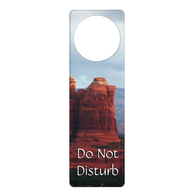 Cloudy Coffee Pot Rock in Sedona Arizona Door Hanger (Front)