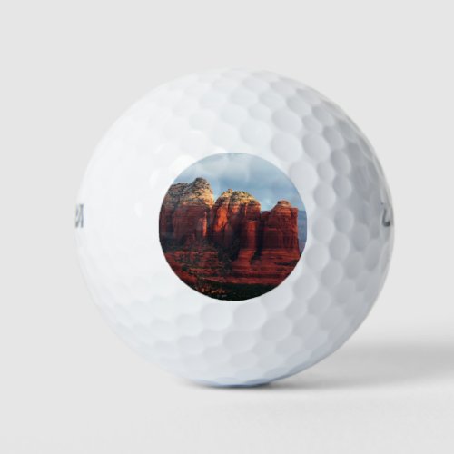 Cloudy Coffee Pot Rock in Sedona Arizona Golf Balls