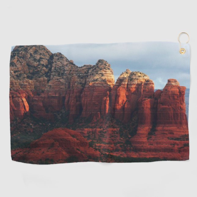 Cloudy Coffee Pot Rock in Sedona Arizona Golf Towel (Horizontal)
