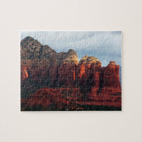 Cloudy Coffee Pot Rock in Sedona Arizona Jigsaw Puzzle