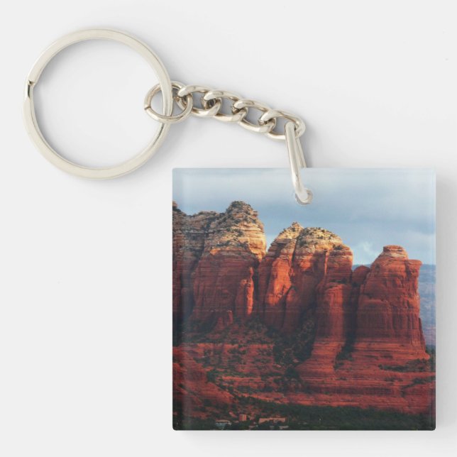 Cloudy Coffee Pot Rock in Sedona Arizona Keychain (Front)