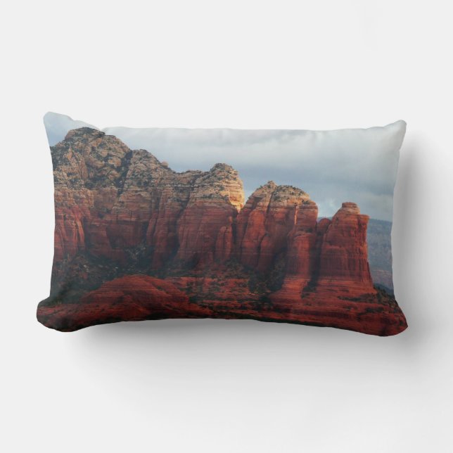 Cloudy Coffee Pot Rock in Sedona Arizona Lumbar Pillow (Front)