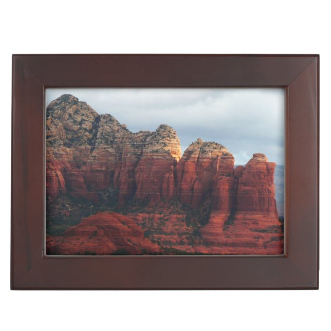Cloudy Coffee Pot Rock in Sedona Arizona Memory Box (Front)