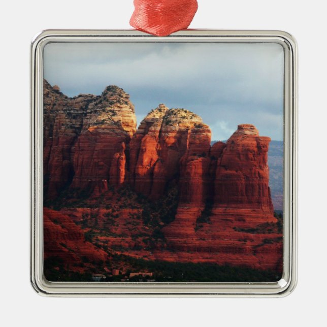 Cloudy Coffee Pot Rock in Sedona Arizona Metal Ornament (Front)